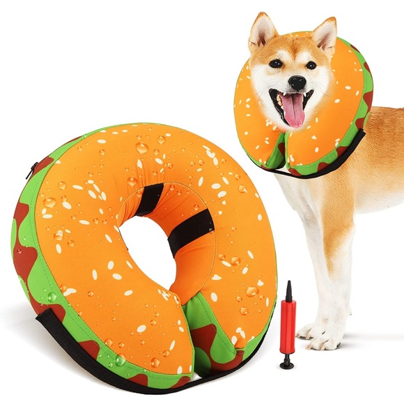 Dog Soft Dog Cones Recovery Collar Protective Inflatable Collar Neck Donut Dog Med Poshmark